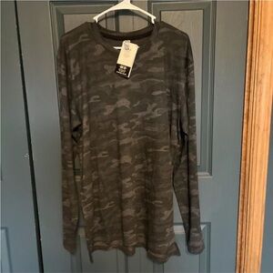 Mens Live And tell LAT 6918 long Sleeves Shirt NWT black Camouflage Top